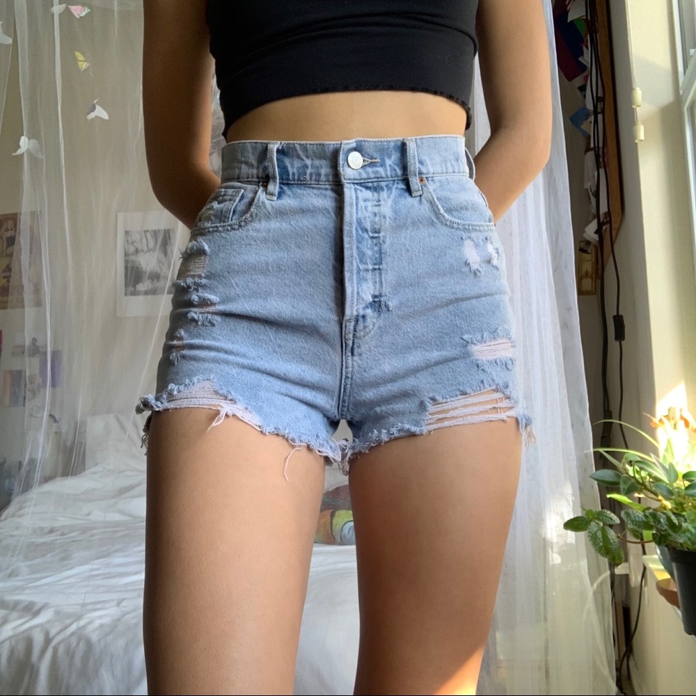 Light wash High rise pacsun shorts